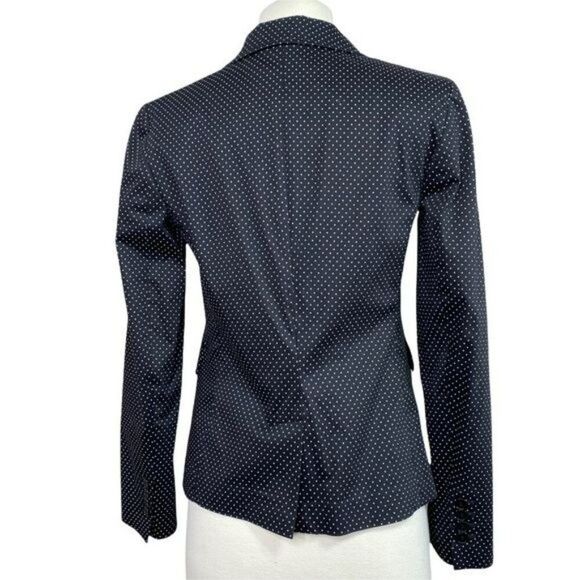 Talbots Blazer Black and White Polka Dot Size 2 - Picture 3 of 7